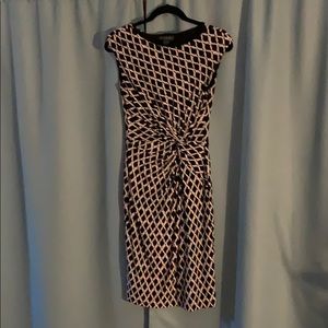 Blue/white geo dress